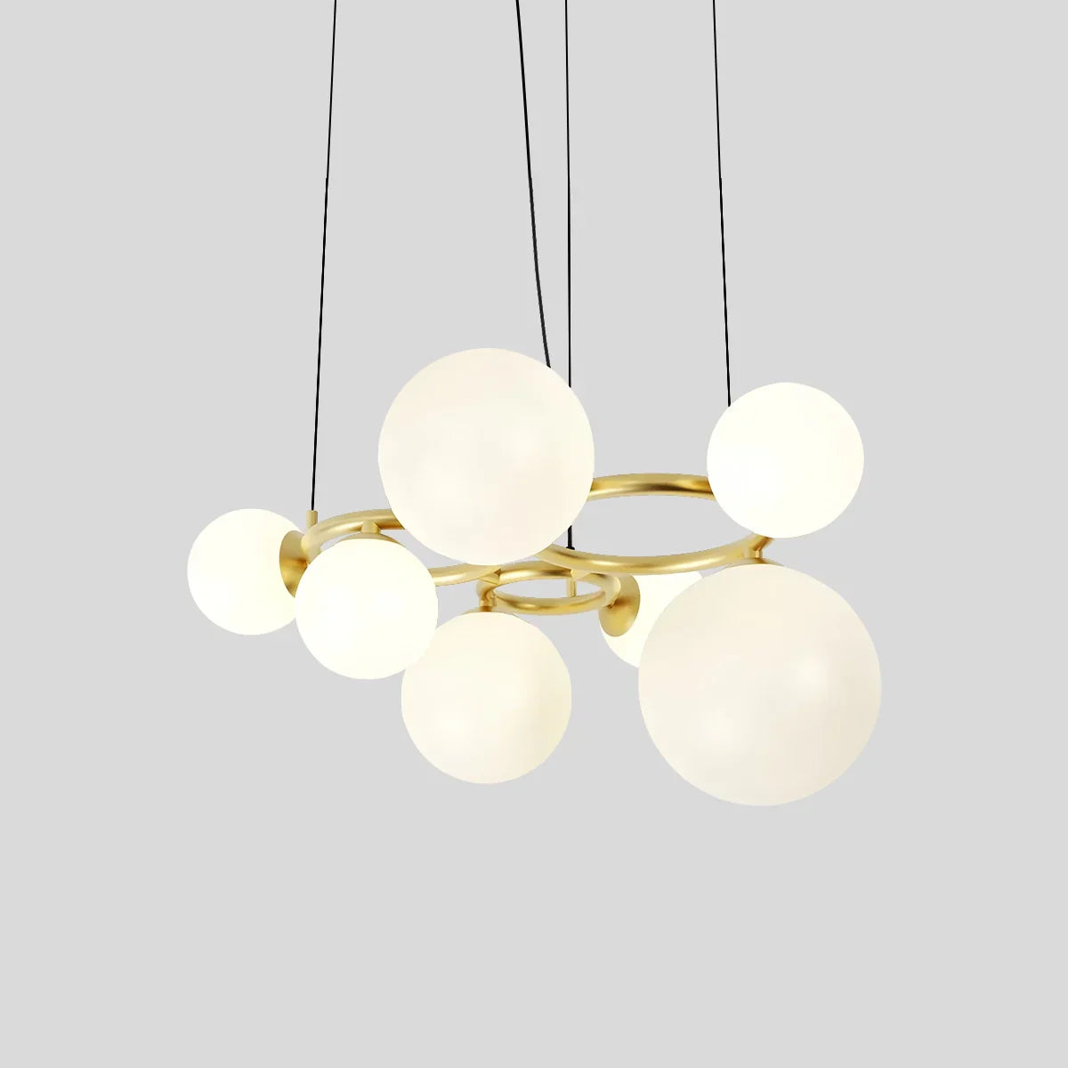 flairel Luxurious Single-Tone Glass Spheres Chandelier