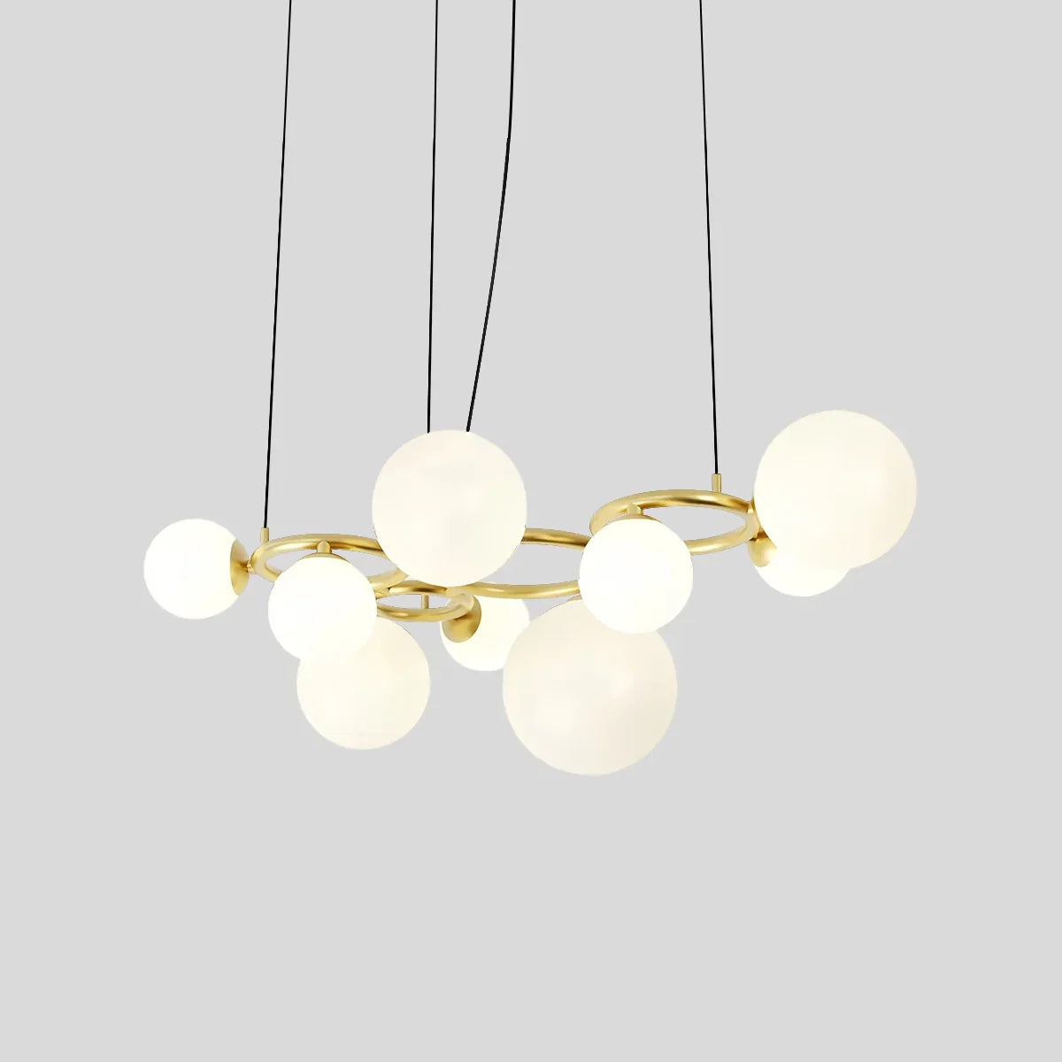flairel Luxurious Single-Tone Glass Spheres Chandelier