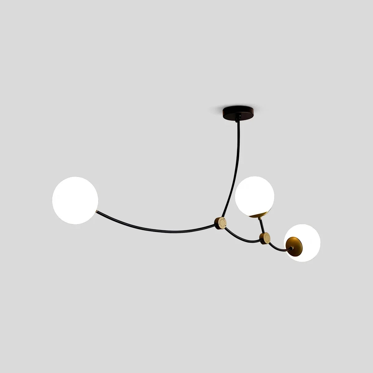 flairel Minimalist Sputnik Globe Glass Chandelier