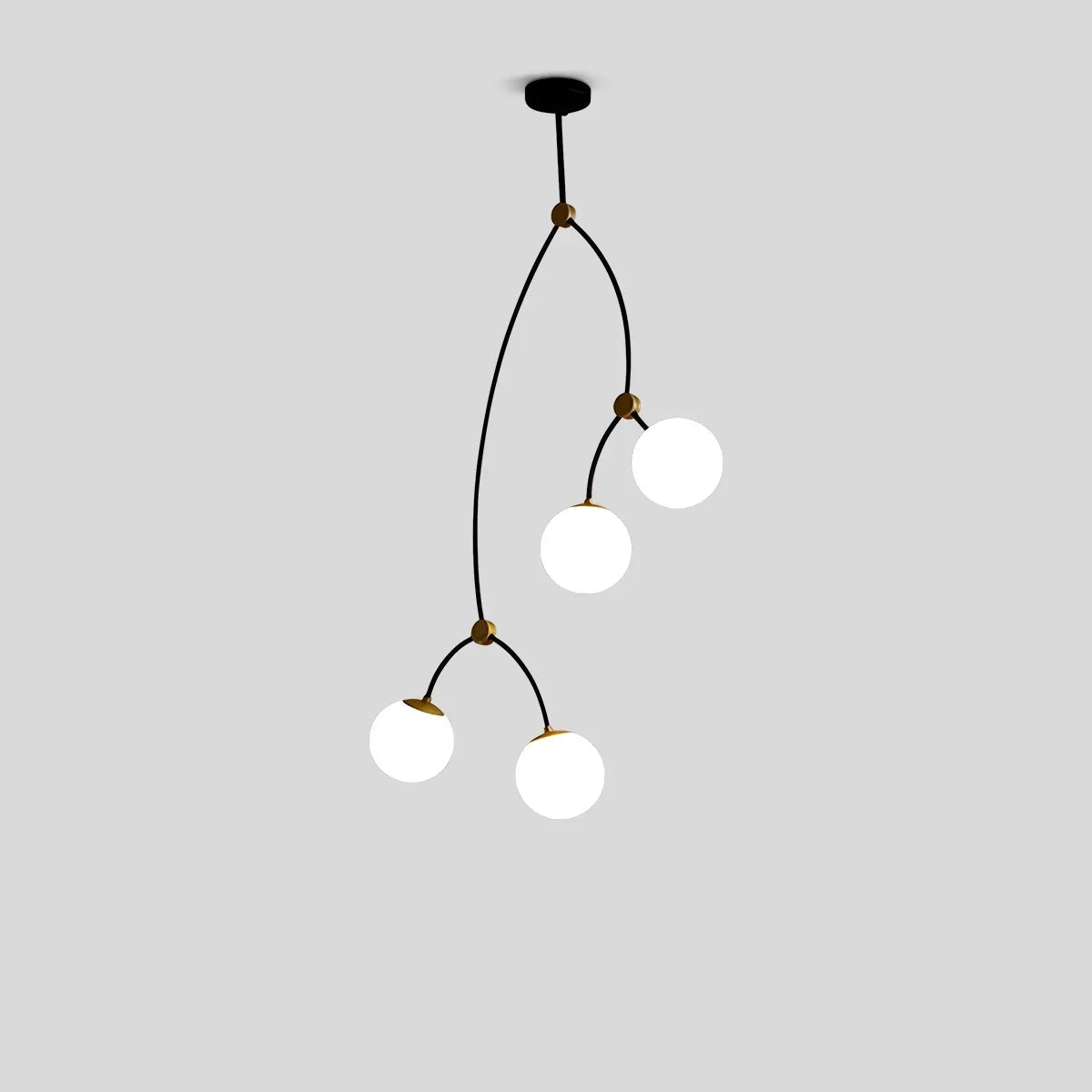 flairel Minimalist Sputnik Globe Glass Chandelier