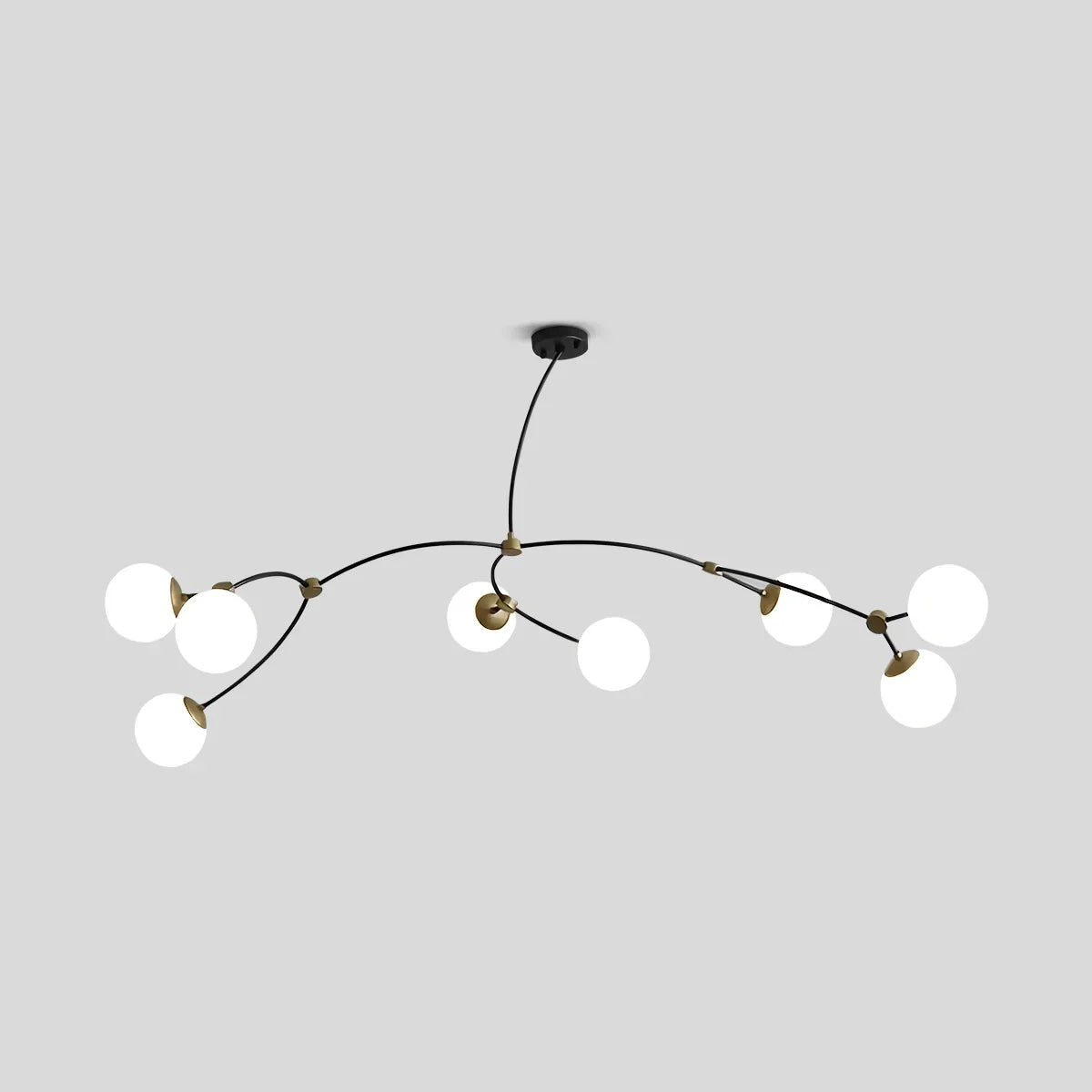 flairel Minimalist Sputnik Globe Glass Chandelier