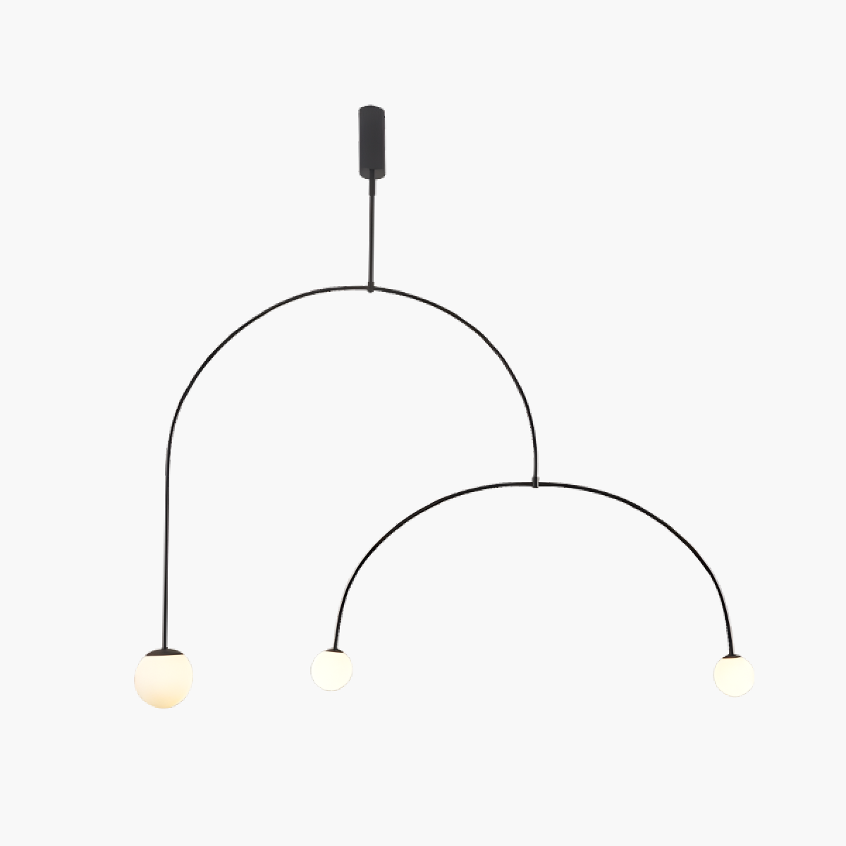 flairel Minimalist Linear Metal Chandelier