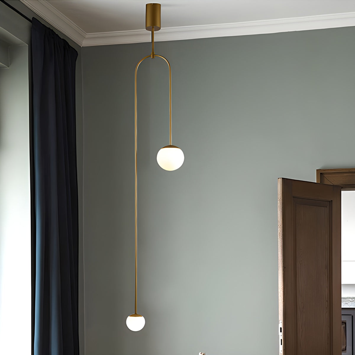 flairel Minimalist Linear Metal Chandelier