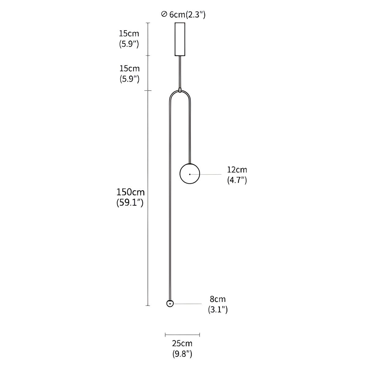 flairel Minimalist Linear Metal Chandelier