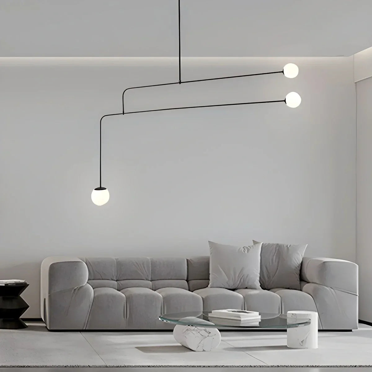 flairel Minimalist Linear Metal Chandelier