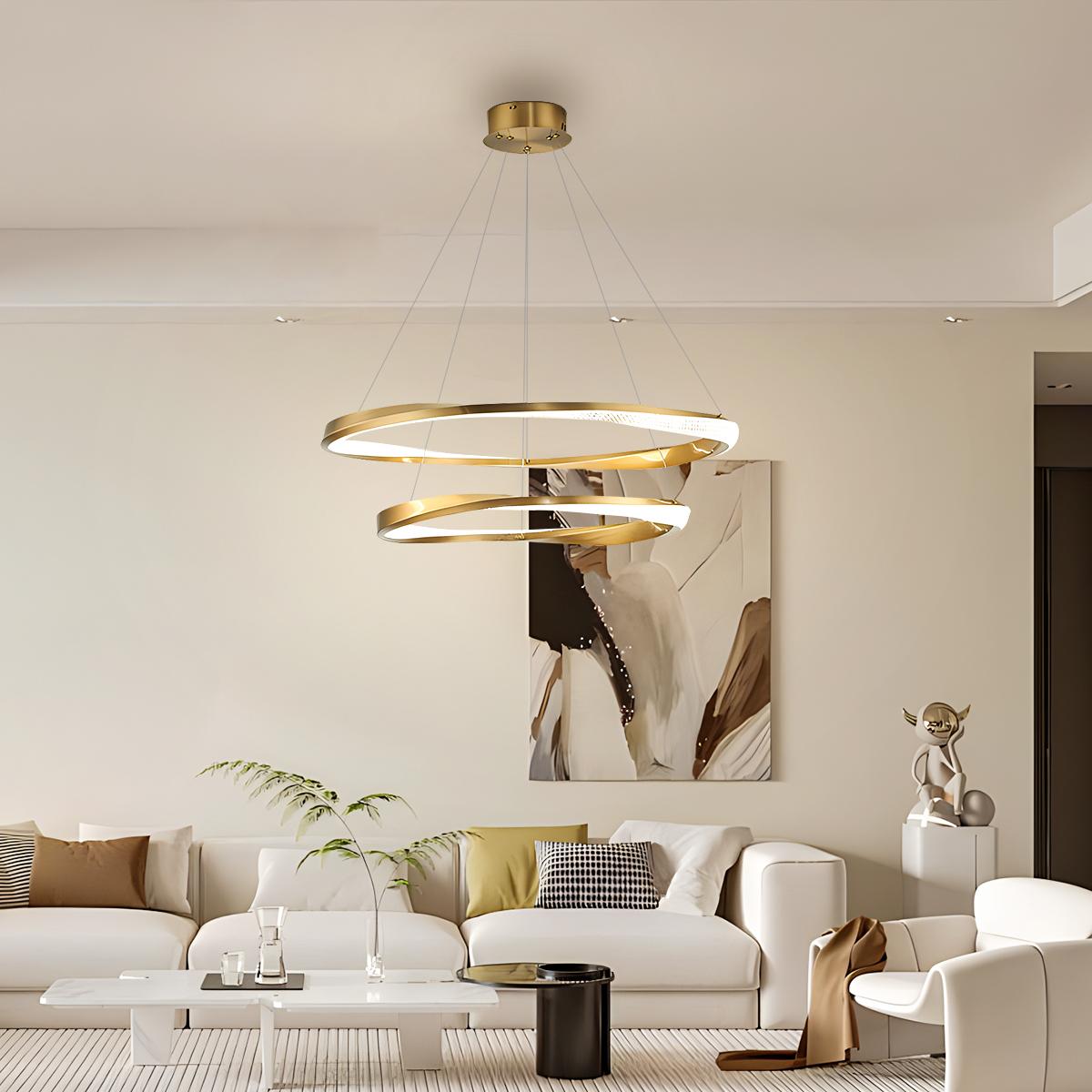 flairel Modern Simple Mobius Circle Chandelier
