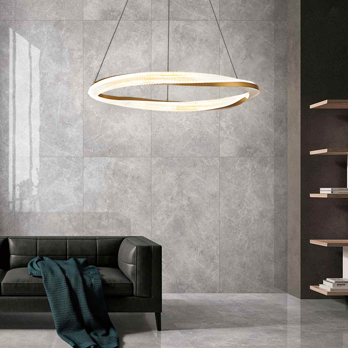 flairel Modern Simple Mobius Circle Chandelier