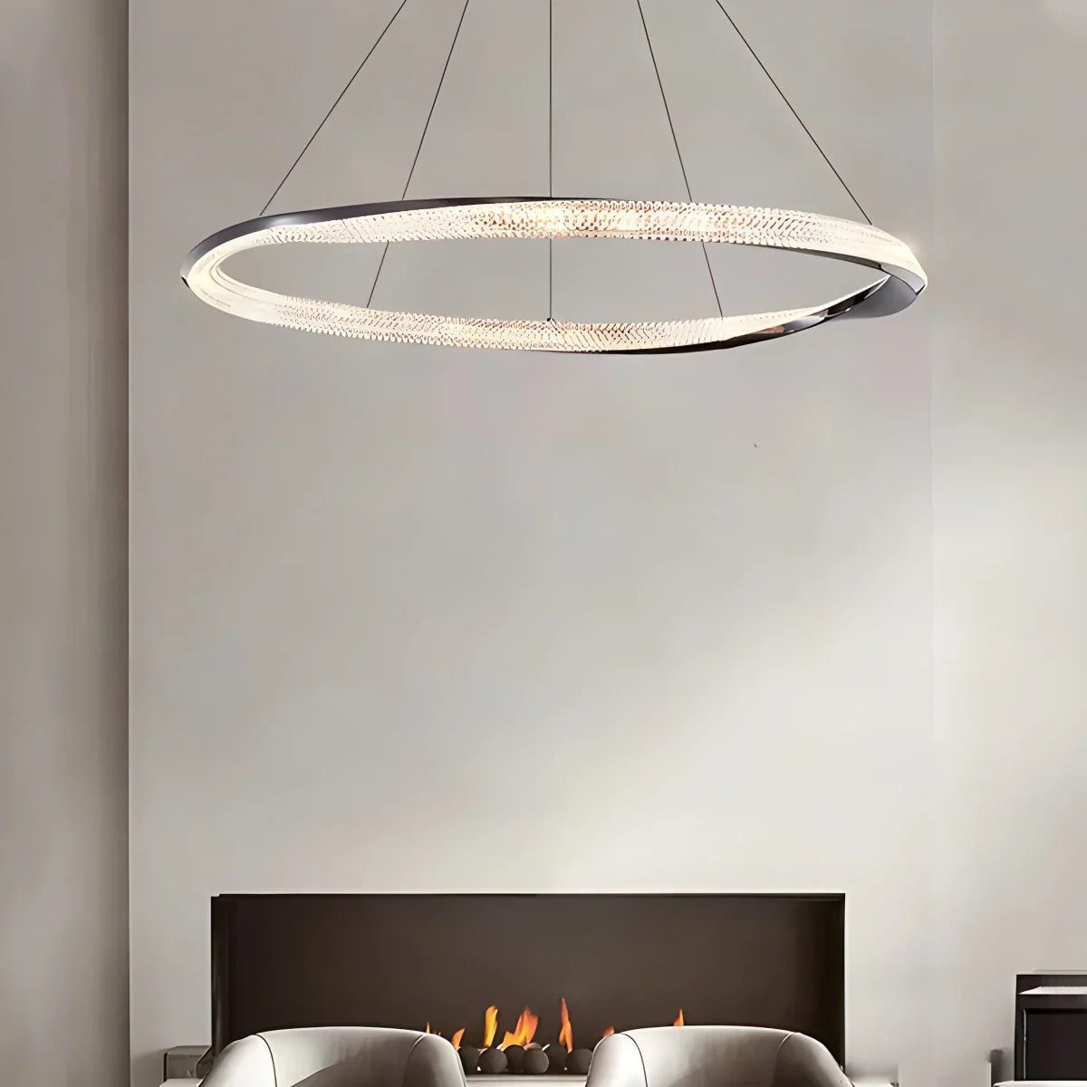 flairel Modern Simple Mobius Circle Chandelier