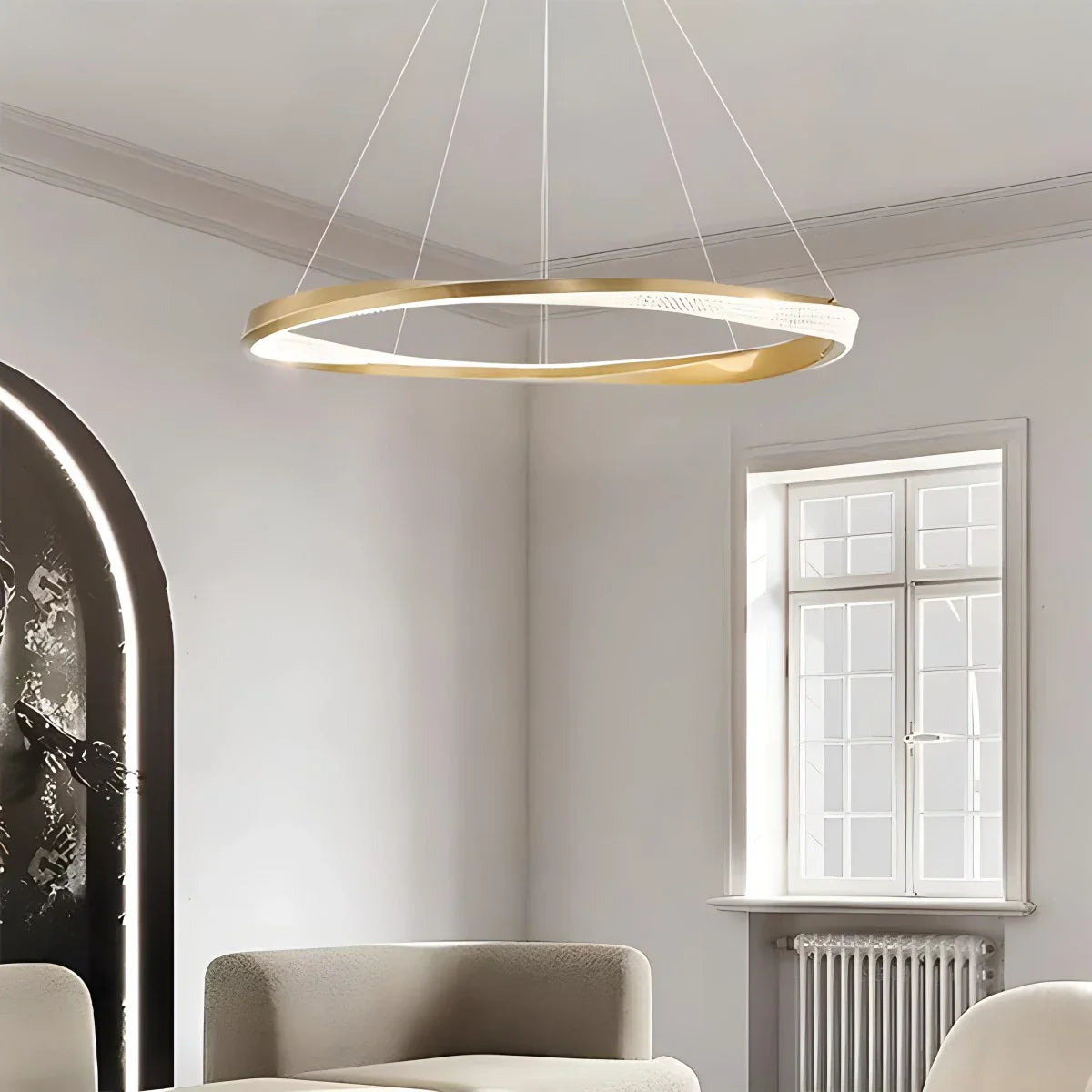 flairel Modern Simple Mobius Circle Chandelier