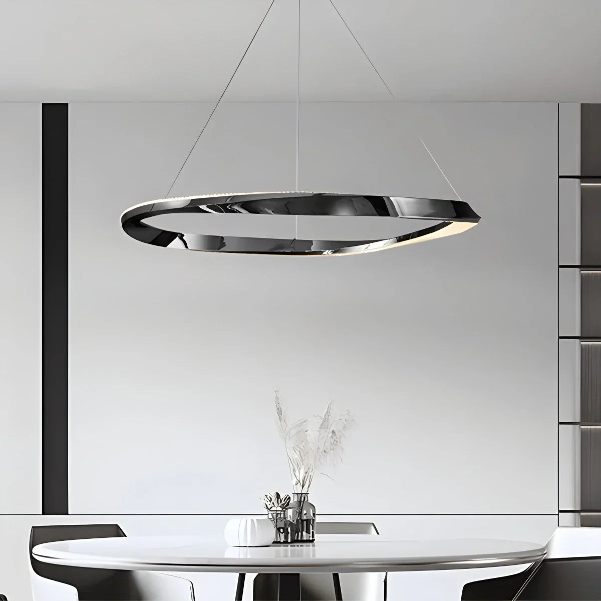 flairel Modern Simple Mobius Circle Chandelier