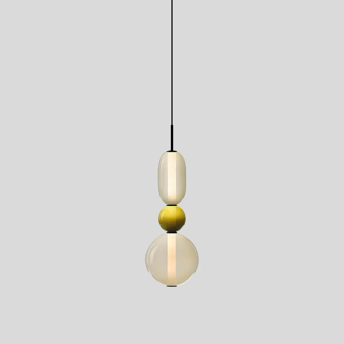 flairel Candied Glass Pendant Light for Bedroom