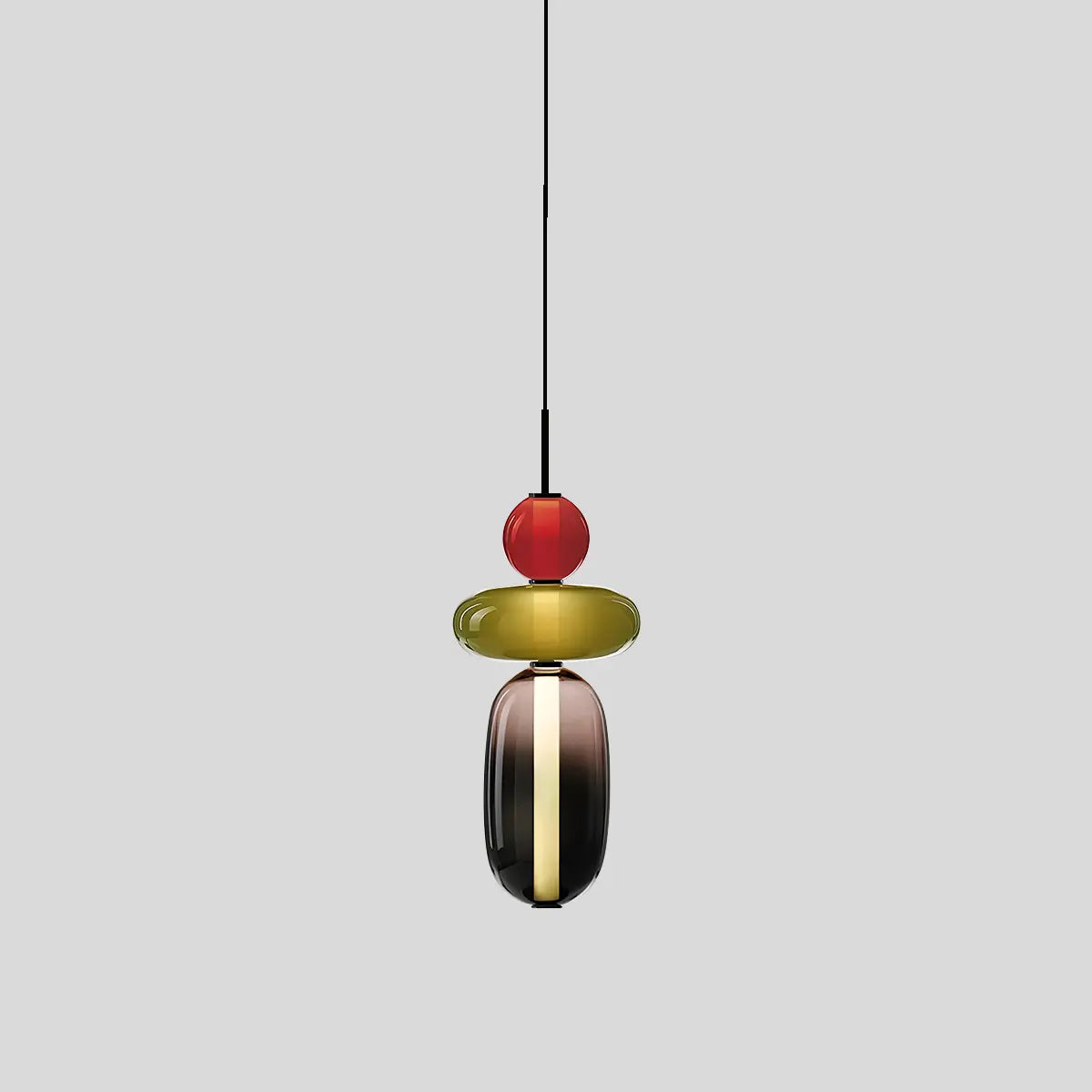 flairel Candied Glass Pendant Light for Bedroom