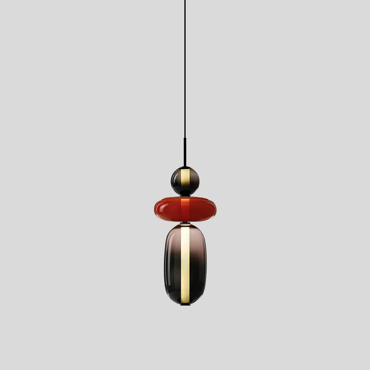 flairel Candied Glass Pendant Light for Bedroom