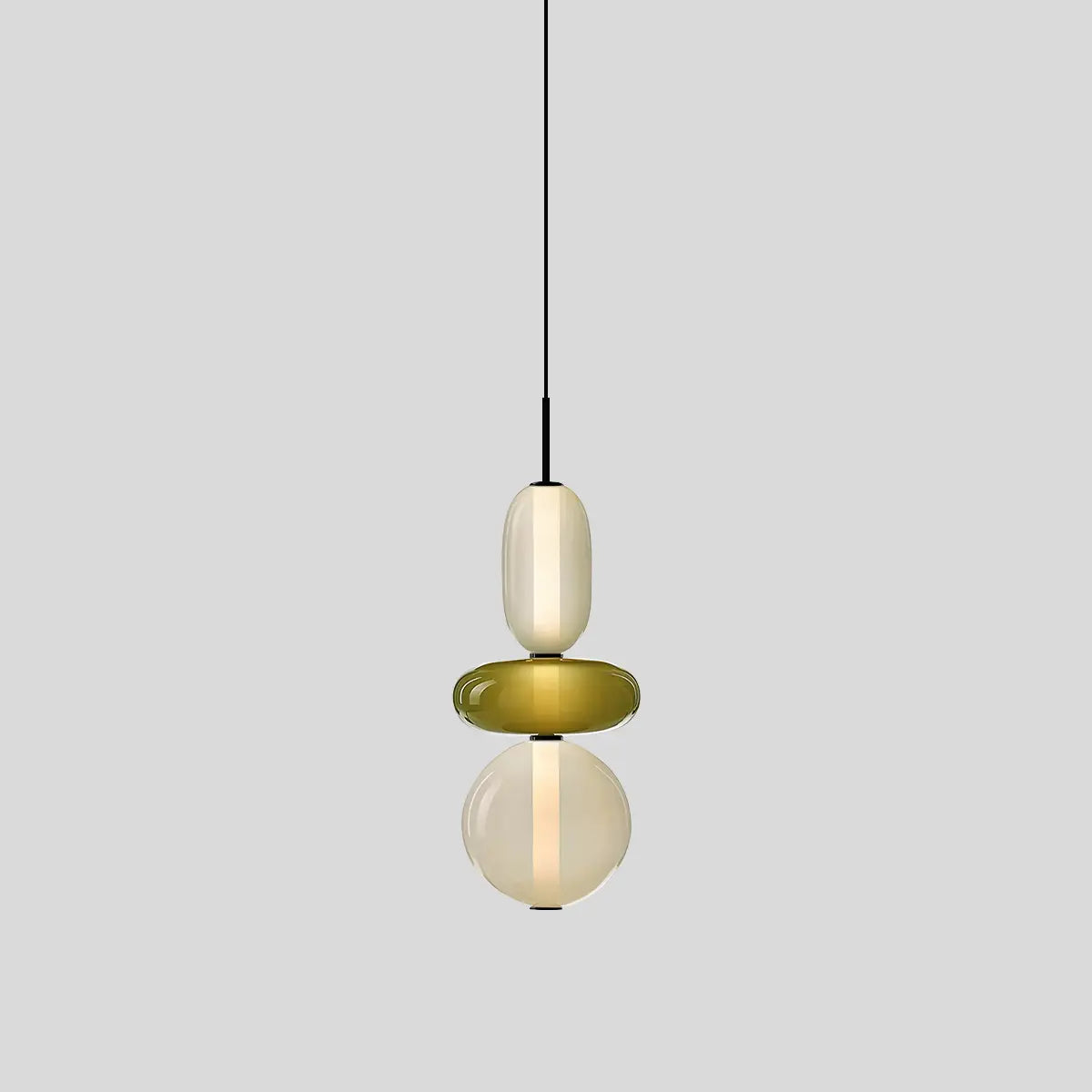 flairel Candied Glass Pendant Light for Bedroom
