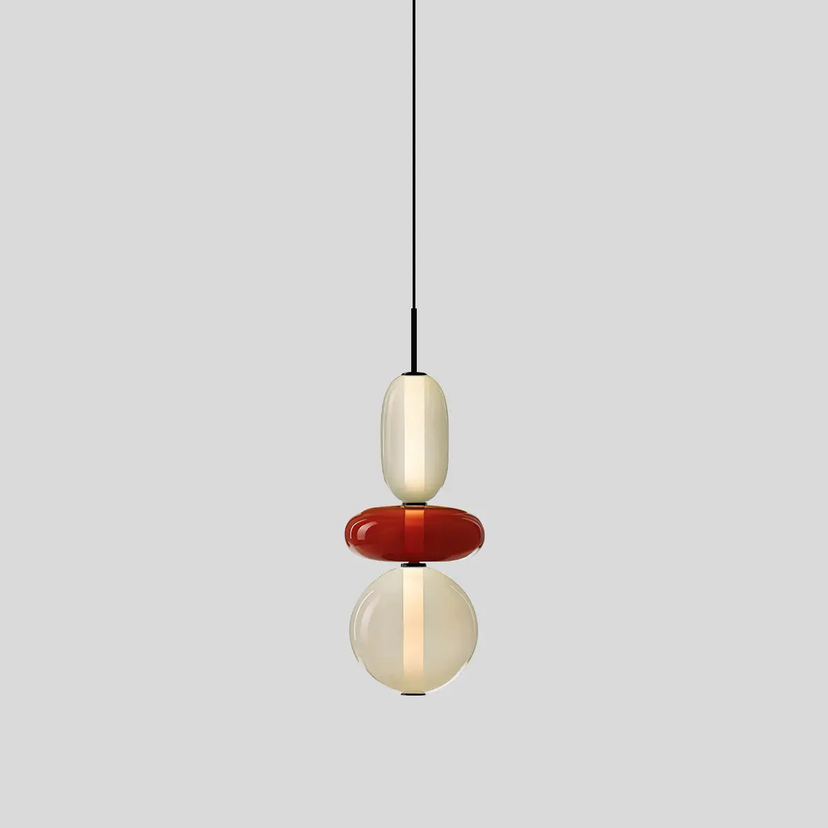 flairel Candied Glass Pendant Light for Bedroom