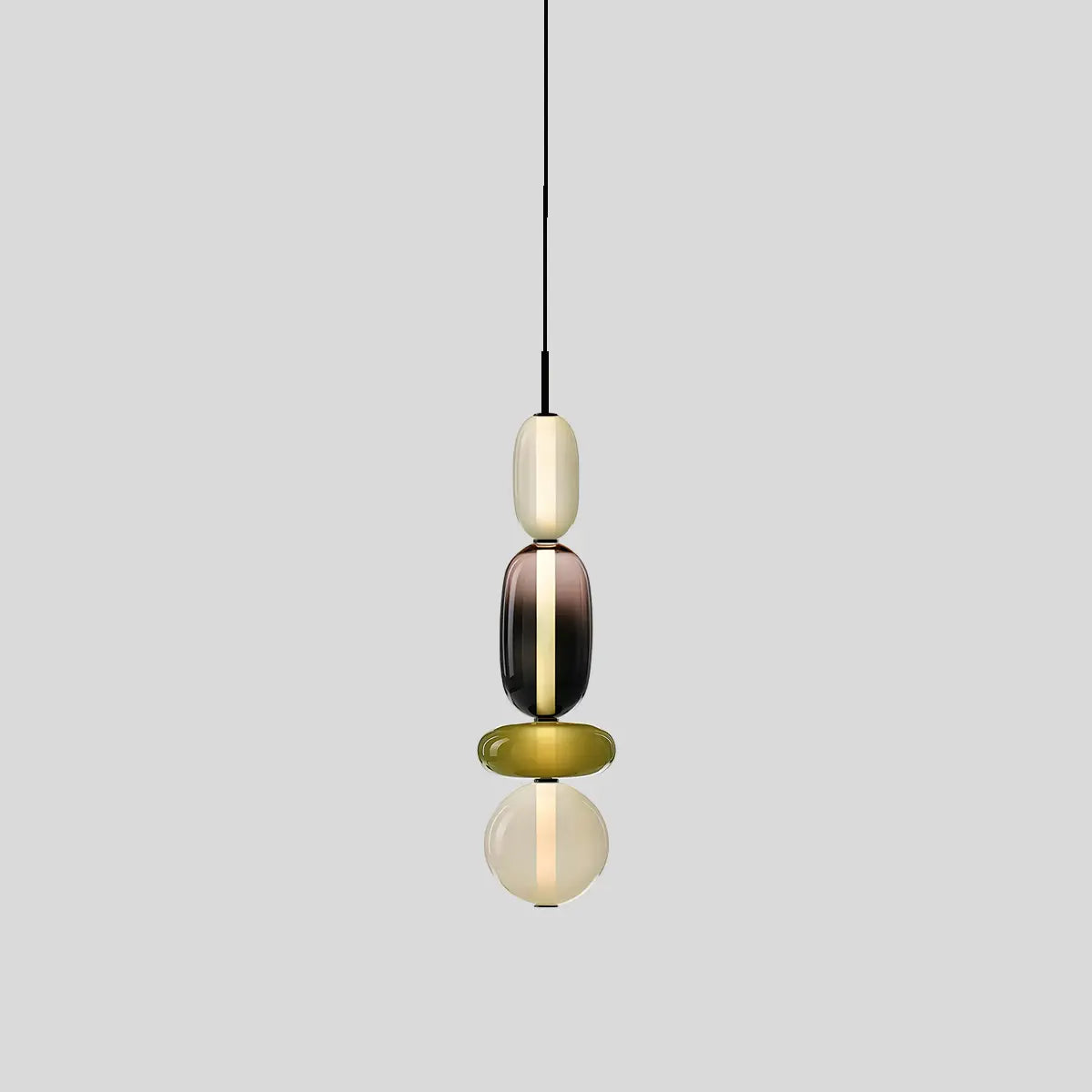 flairel Candied Glass Pendant Light for Bedroom