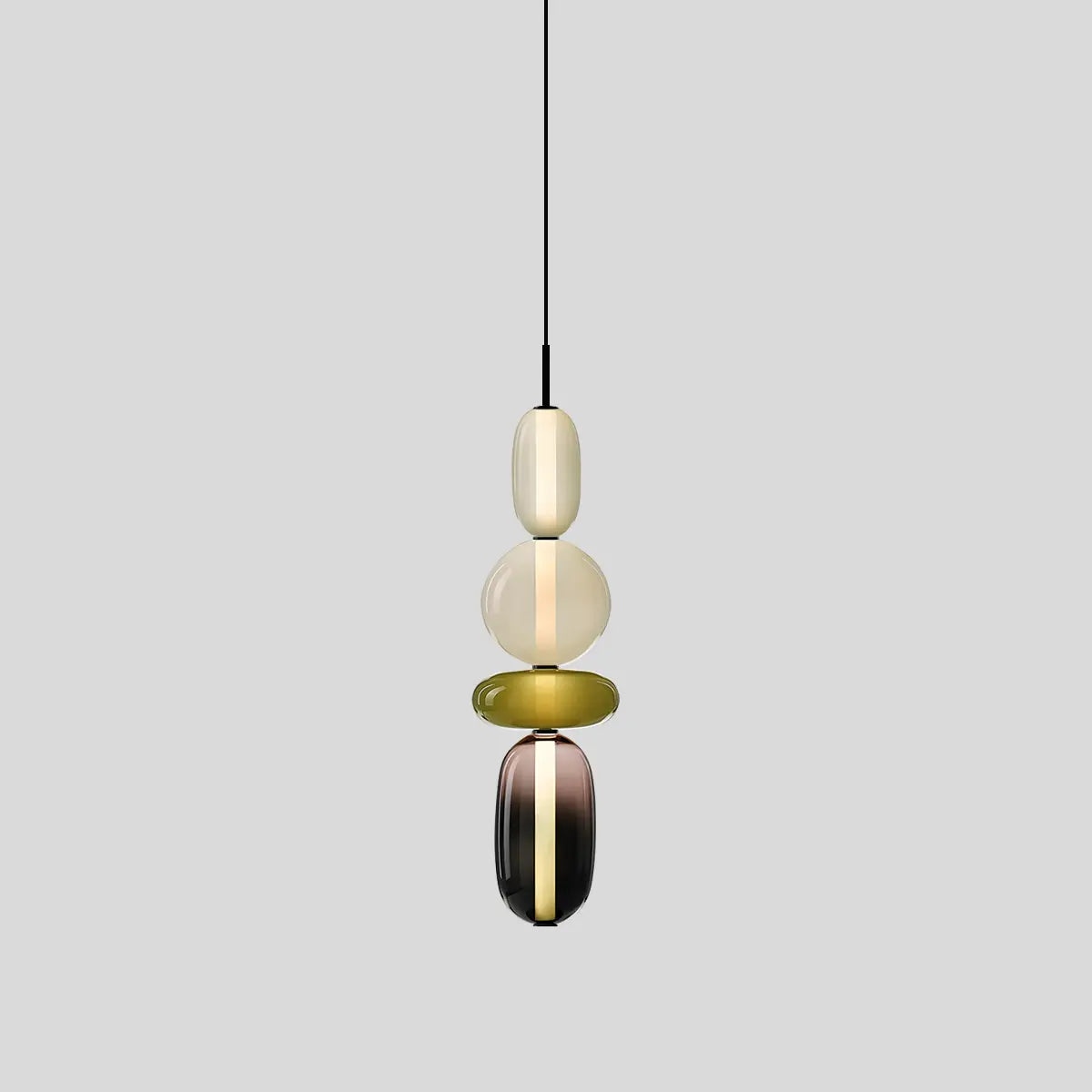 flairel Candied Glass Pendant Light for Bedroom