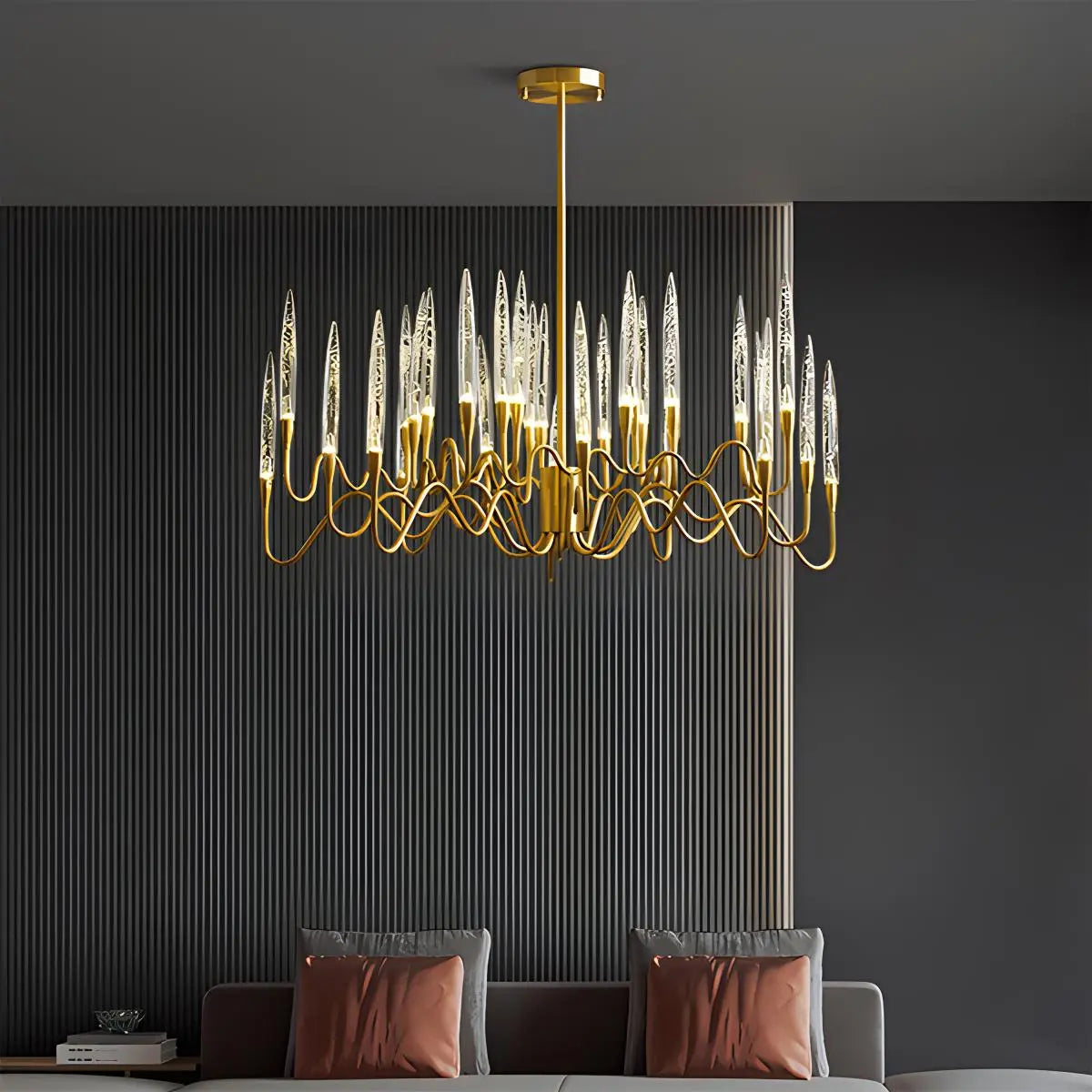 flairel Modern Branch Chandelier & Floor Lamp