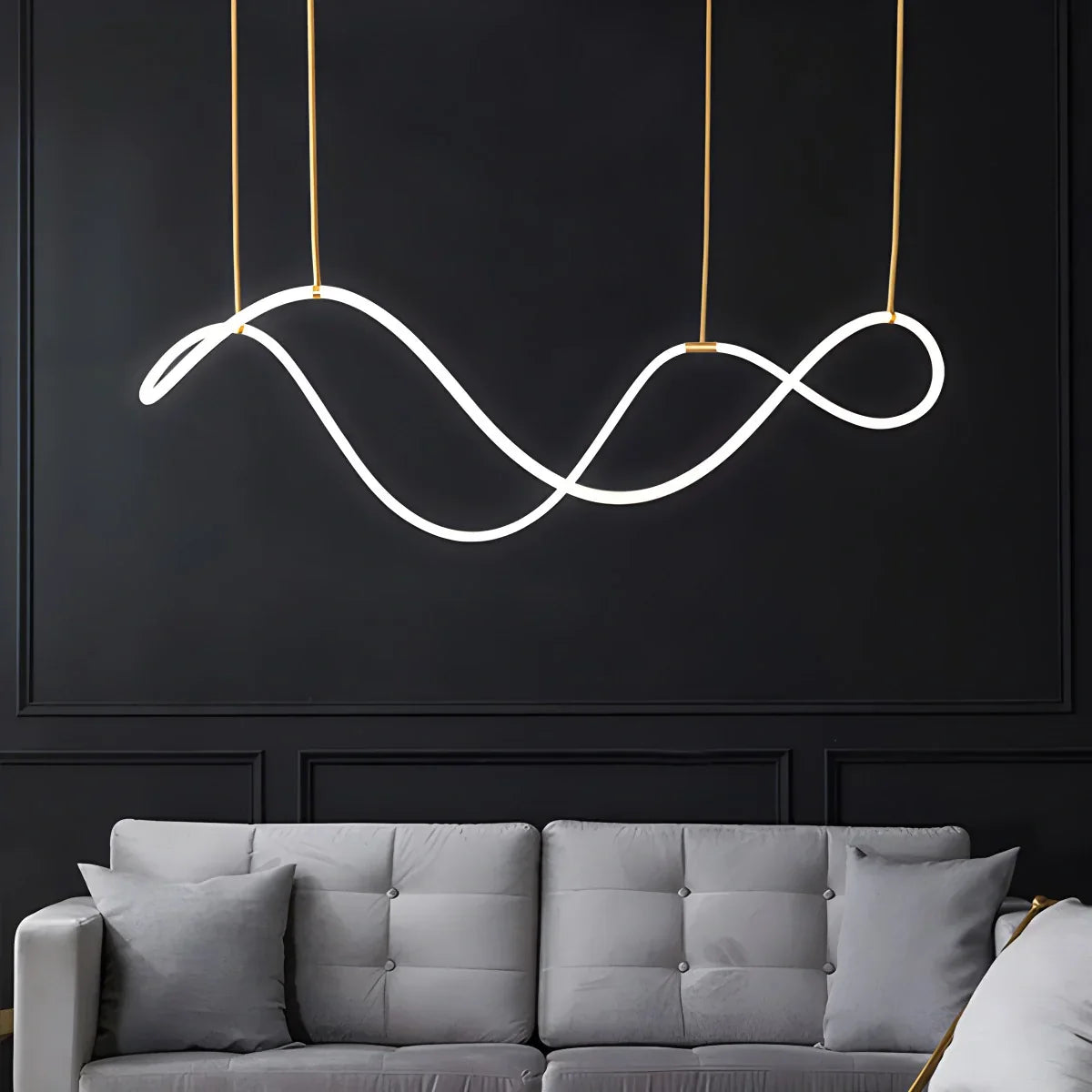 flairel Modern Long Hose Led Pendant Light for Dining Room