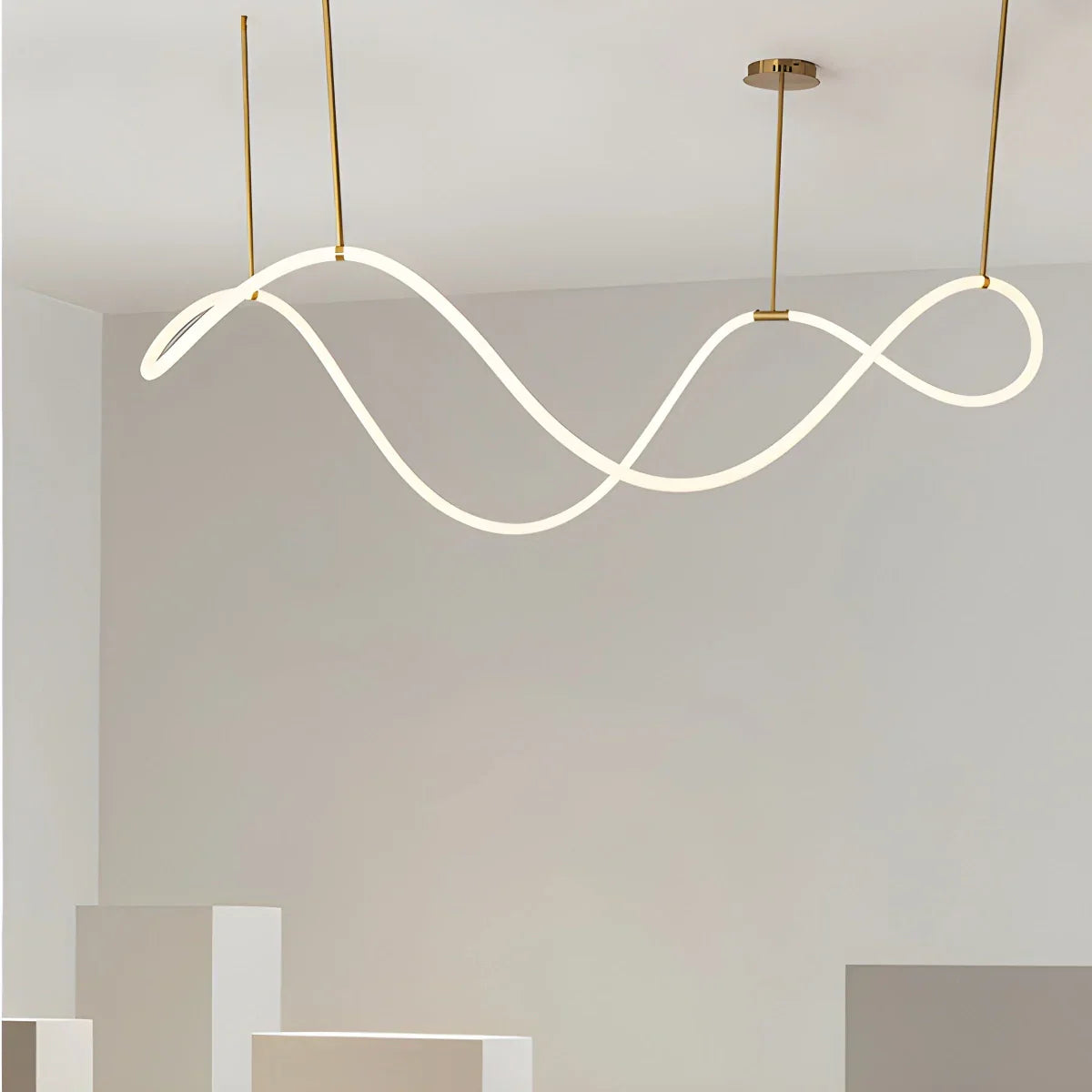 flairel Modern Long Hose Led Pendant Light for Dining Room