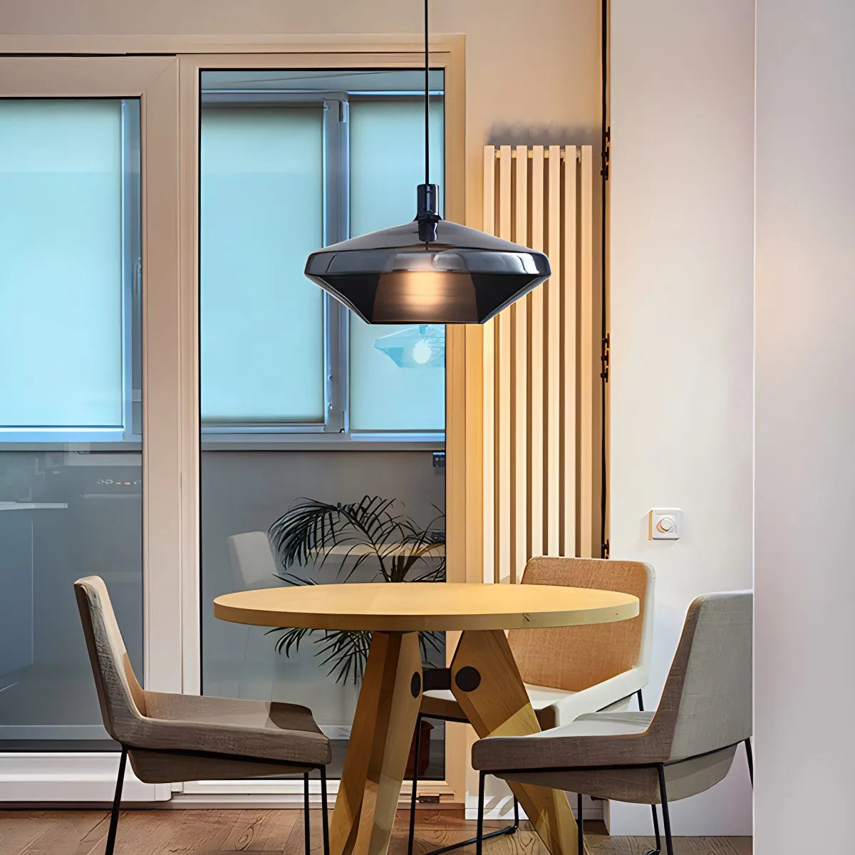 flairel Modern Minimalist LED Glass Pendant Light for Kitchen