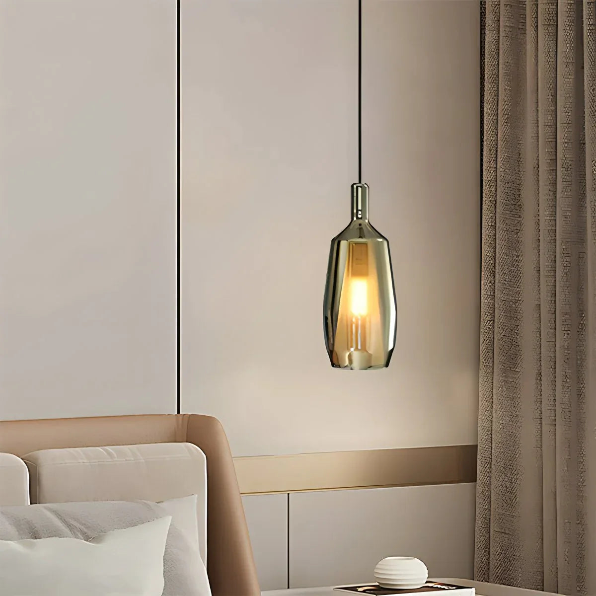 flairel Modern Minimalist LED Glass Pendant Light for Kitchen