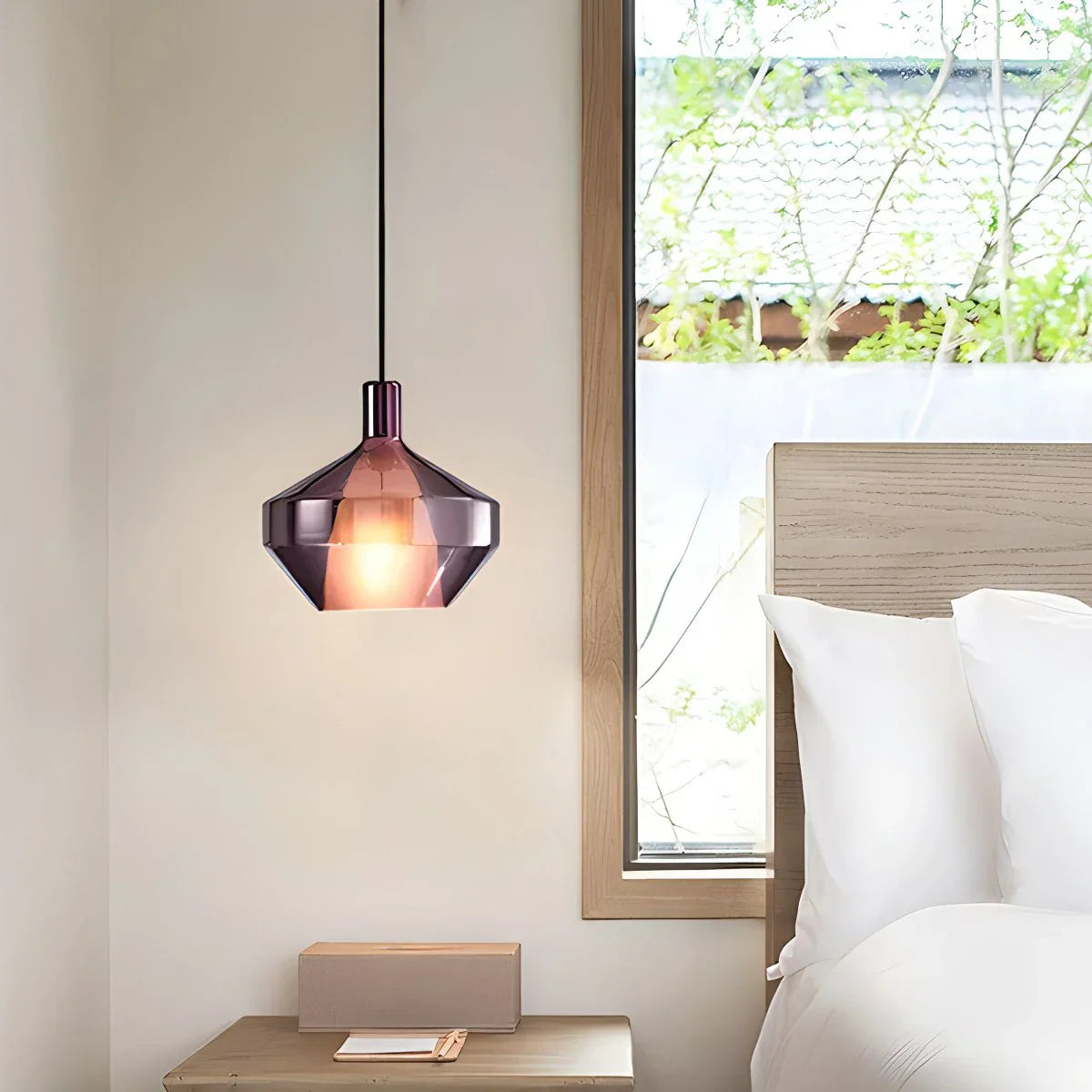 flairel Modern Minimalist LED Glass Pendant Light for Kitchen
