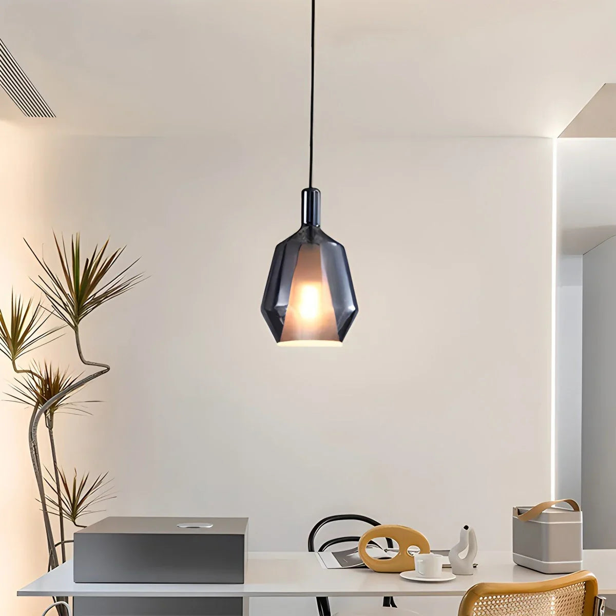 flairel Modern Minimalist LED Glass Pendant Light for Kitchen