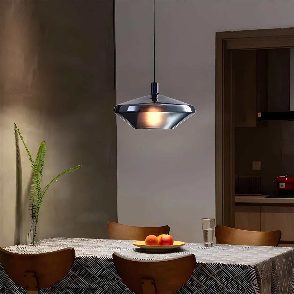 flairel Modern Minimalist LED Glass Pendant Light for Kitchen