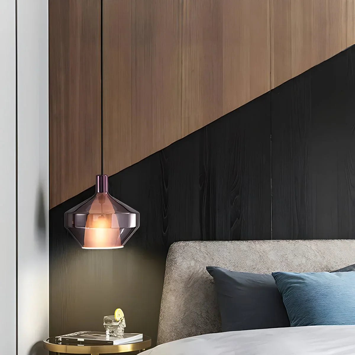 flairel Modern Minimalist LED Glass Pendant Light for Kitchen