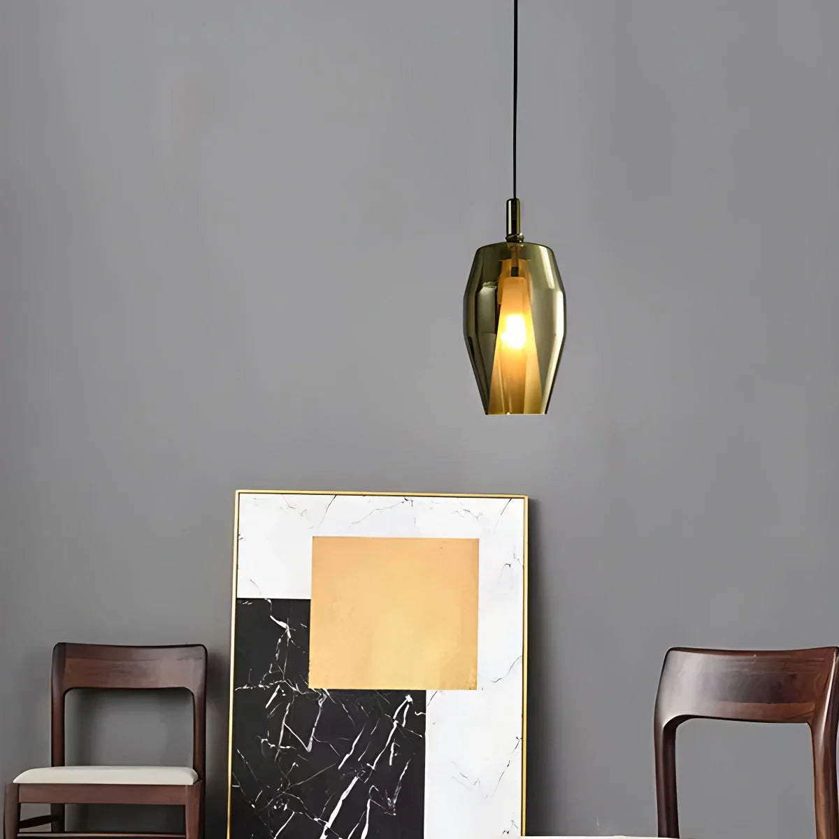 flairel Modern Minimalist LED Glass Pendant Light for Kitchen