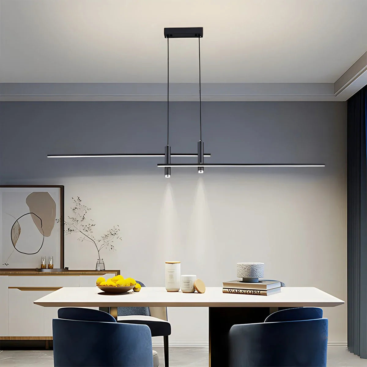 flairel Modern Minimalist Linear LED Pendant Light