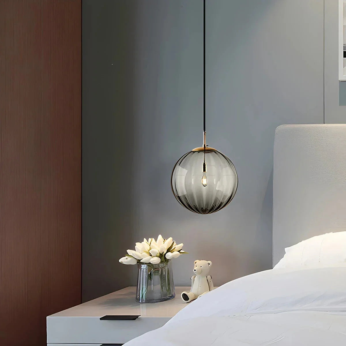 flairel Modern Nordic Water Pattern Glass Ball Pendant Light