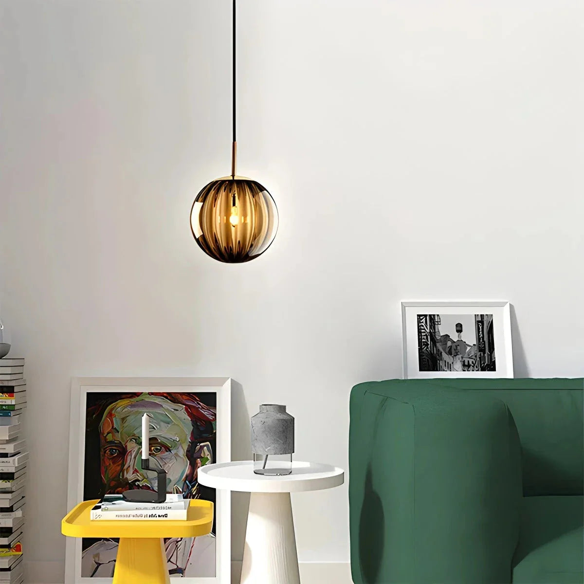 flairel Modern Nordic Water Pattern Glass Ball Pendant Light