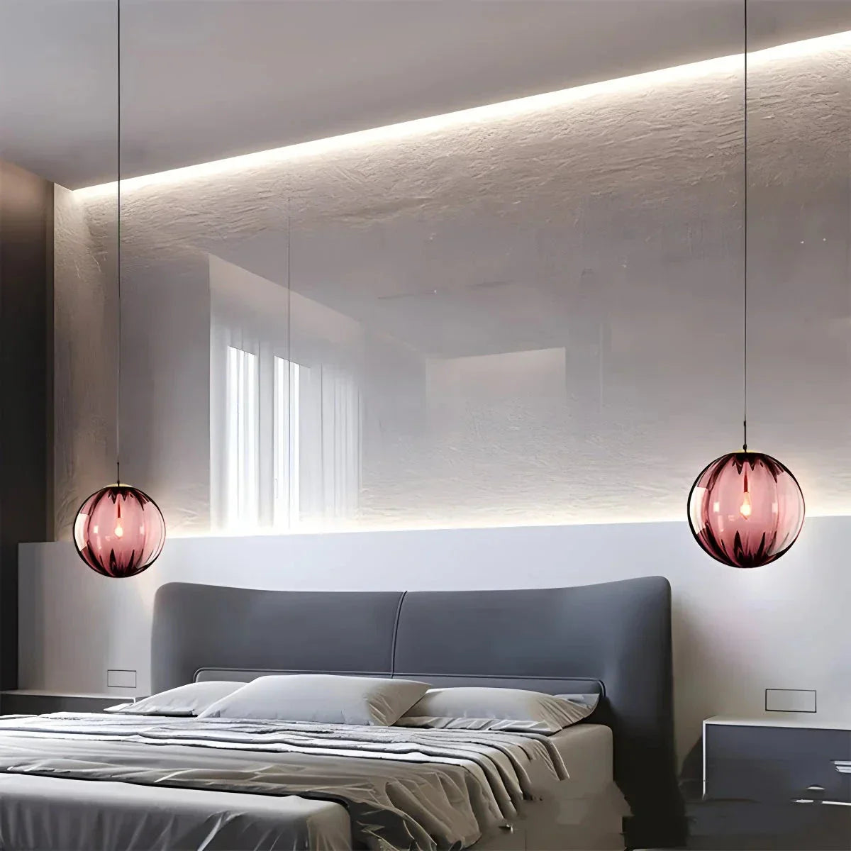 flairel Modern Nordic Water Pattern Glass Ball Pendant Light