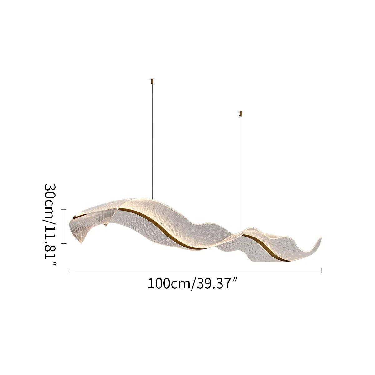 flairel Modern LED Wave Acrylic Chandelier