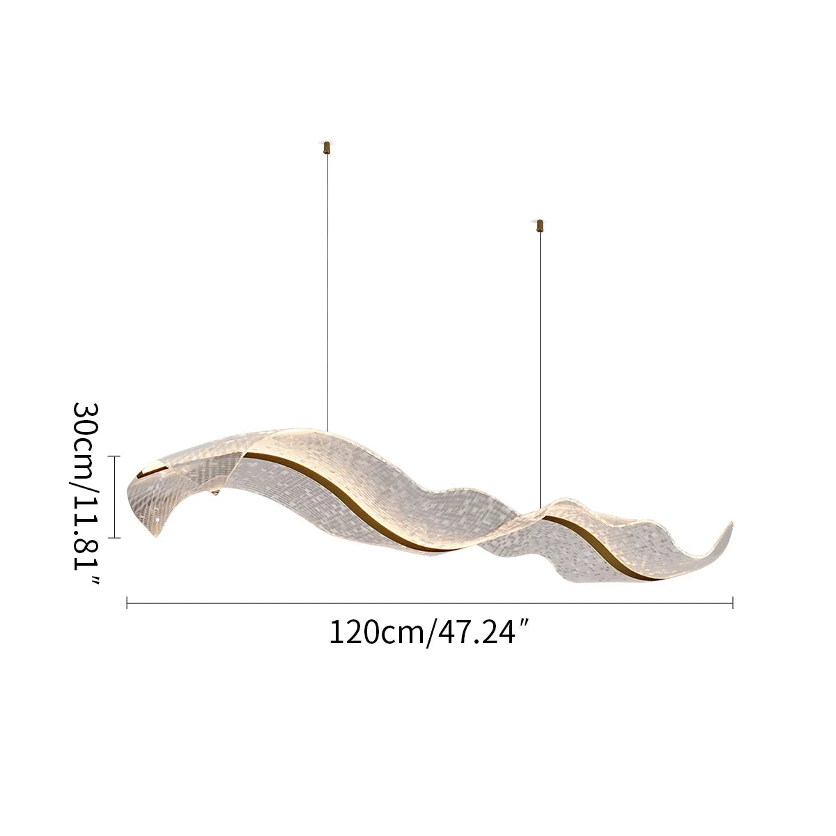 flairel Modern LED Wave Acrylic Chandelier