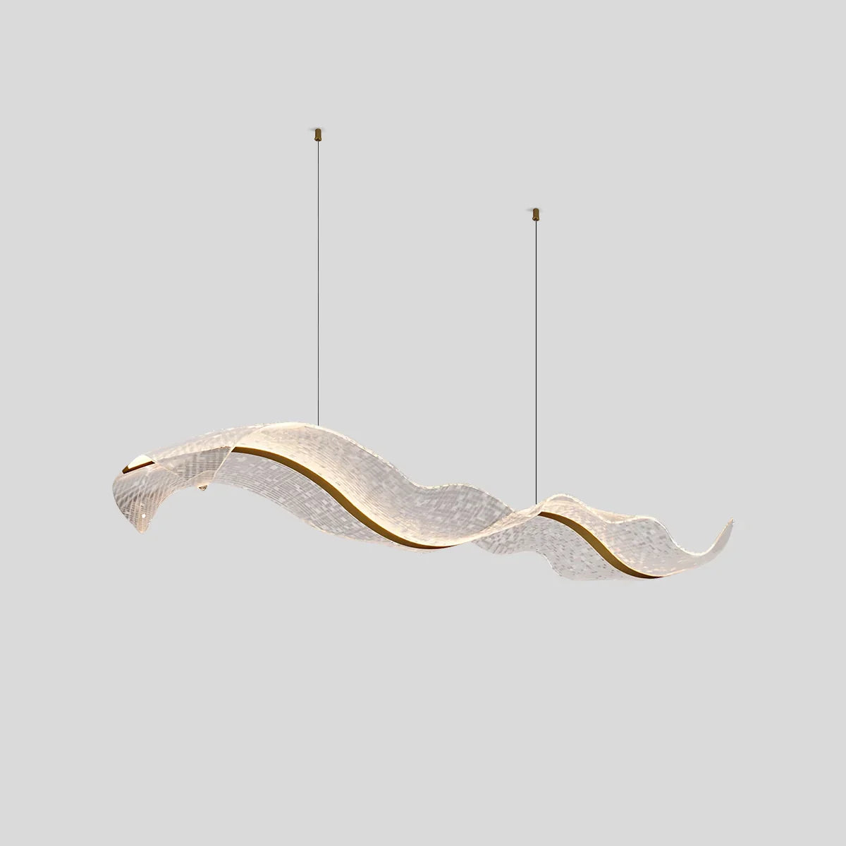 flairel Modern LED Wave Acrylic Chandelier