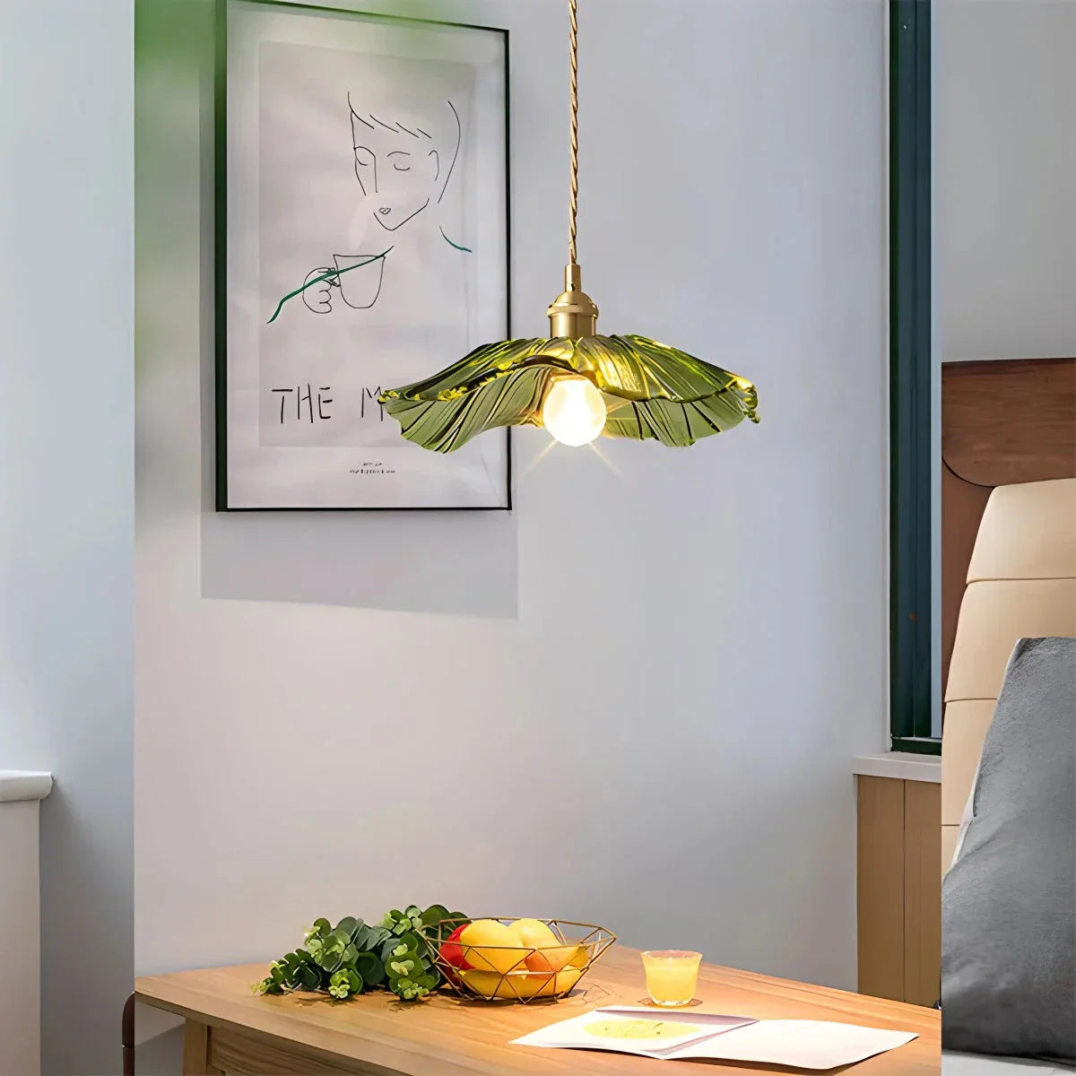 flairel Nordic Japanese Glass Chandelier for Living Room