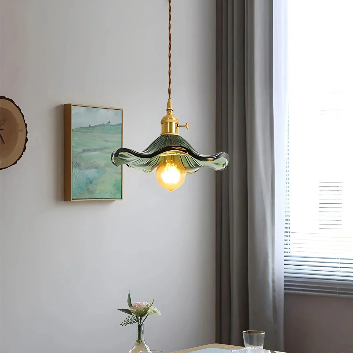 flairel Nordic Japanese Glass Chandelier for Living Room