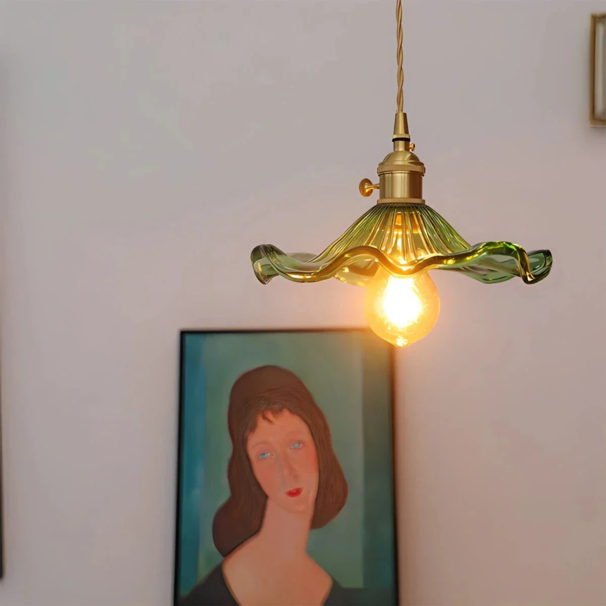 flairel Nordic Japanese Glass Chandelier for Living Room