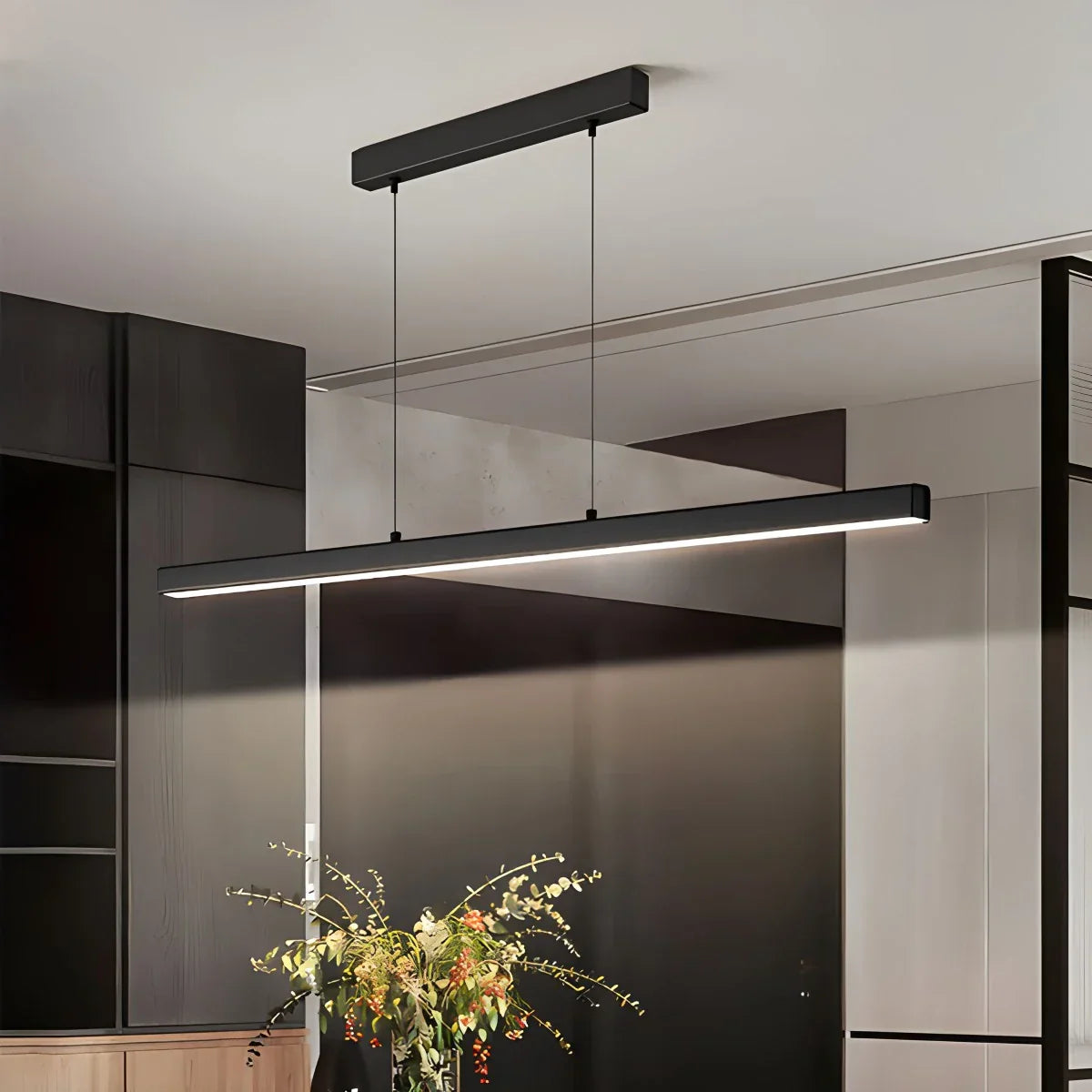 flairel Nordic LED Linear Pendant Light for Kitchen Island