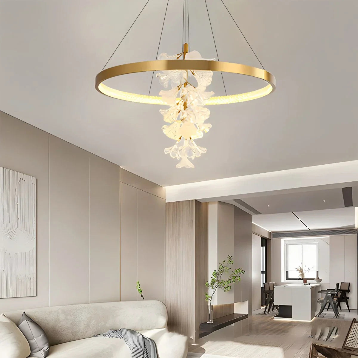 flairel Nordic Light Luxury Ring Creative Chandelier