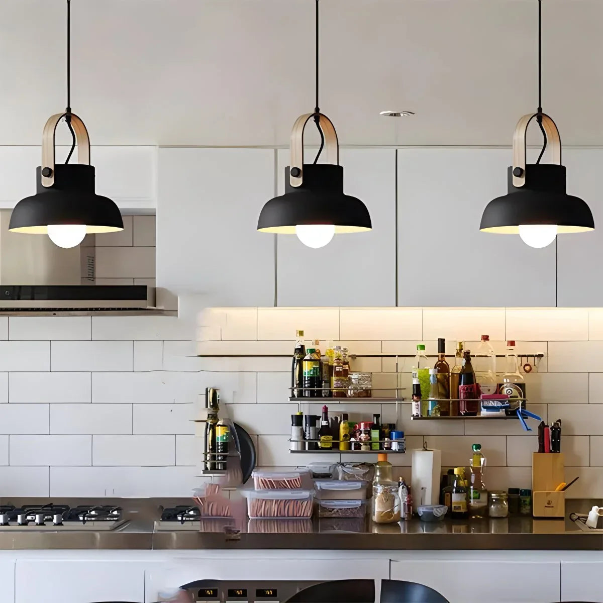 flairel Nordic Macaron Pendant Light for Dining Room Kitchen