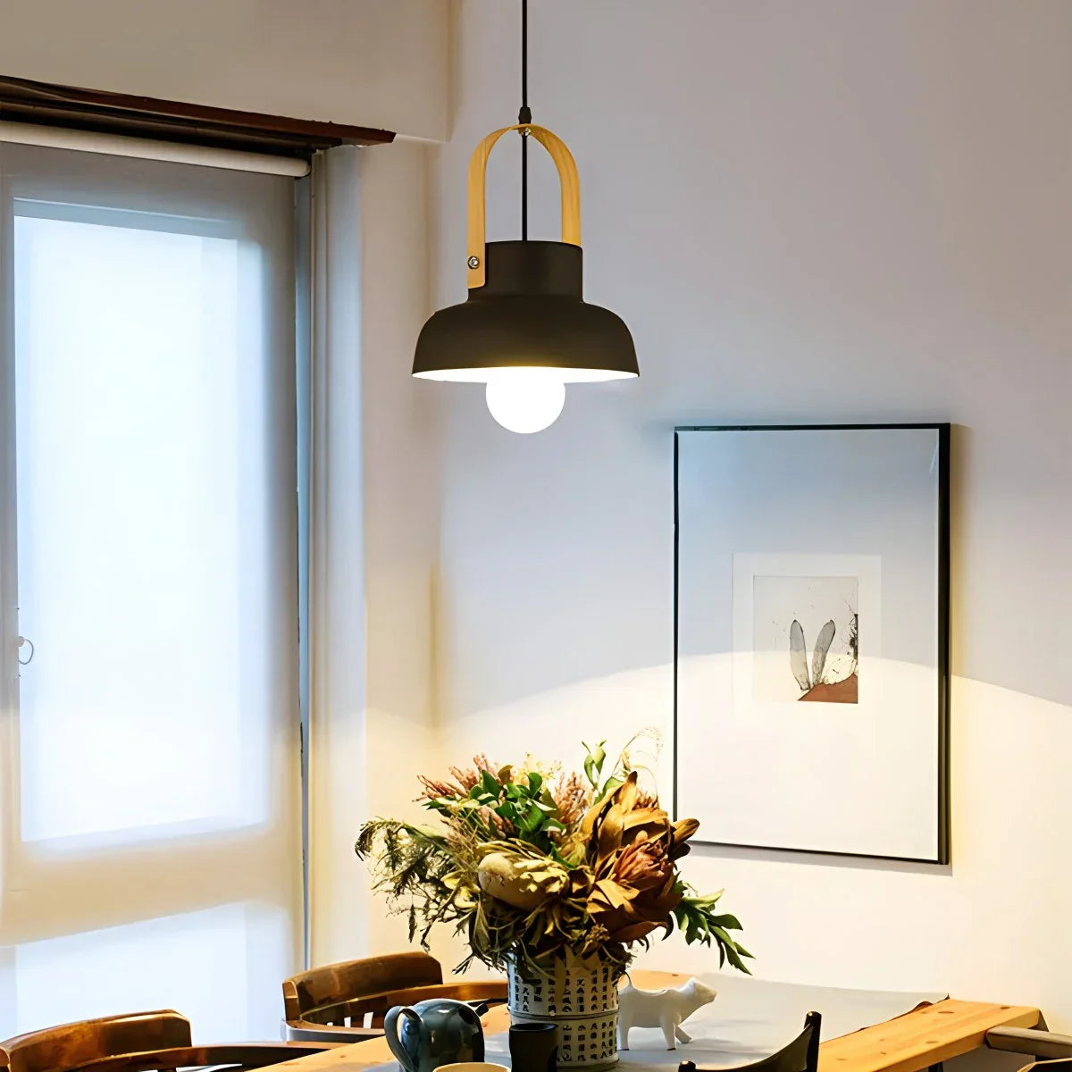 flairel Nordic Macaron Pendant Light for Dining Room Kitchen