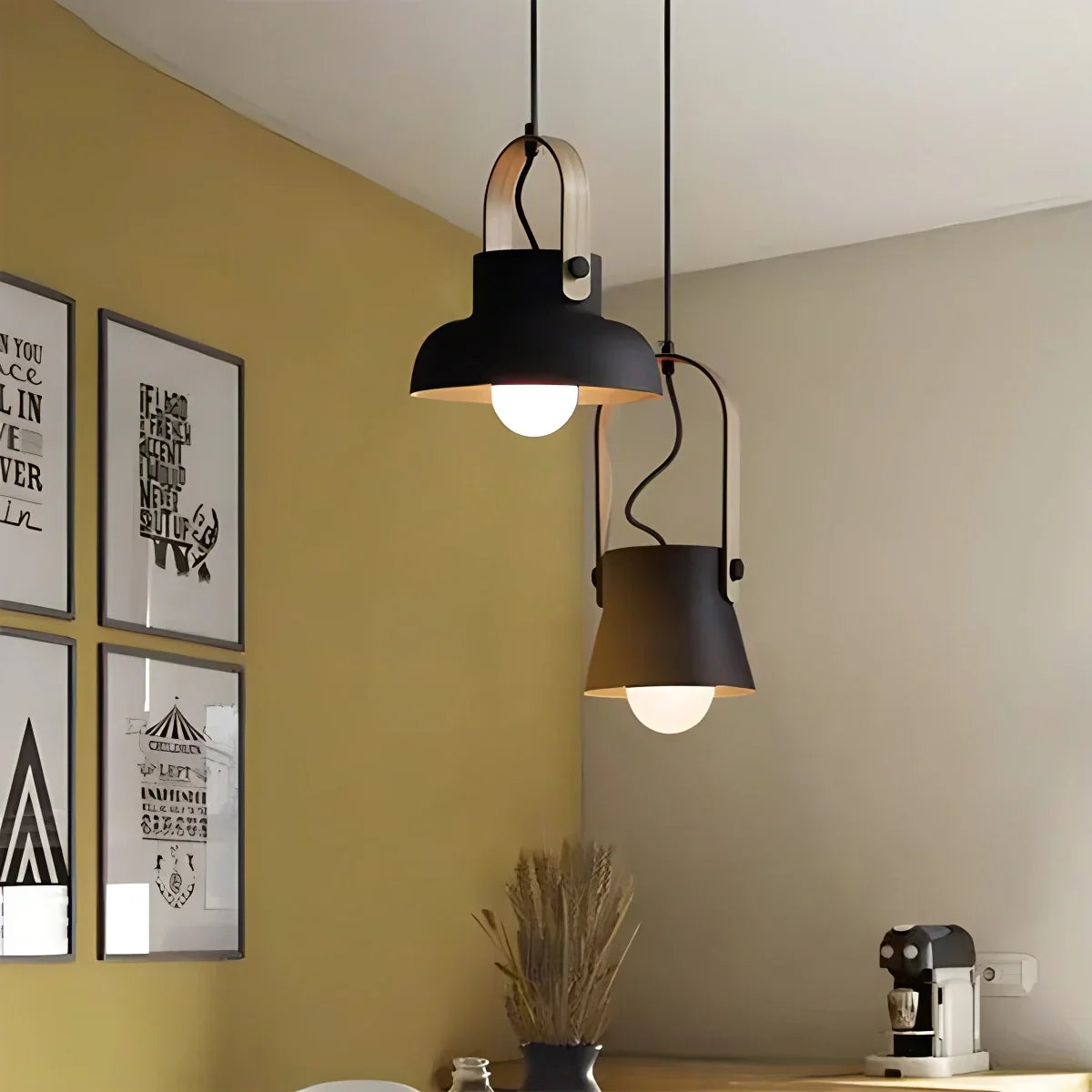 flairel Nordic Macaron Pendant Light for Dining Room Kitchen