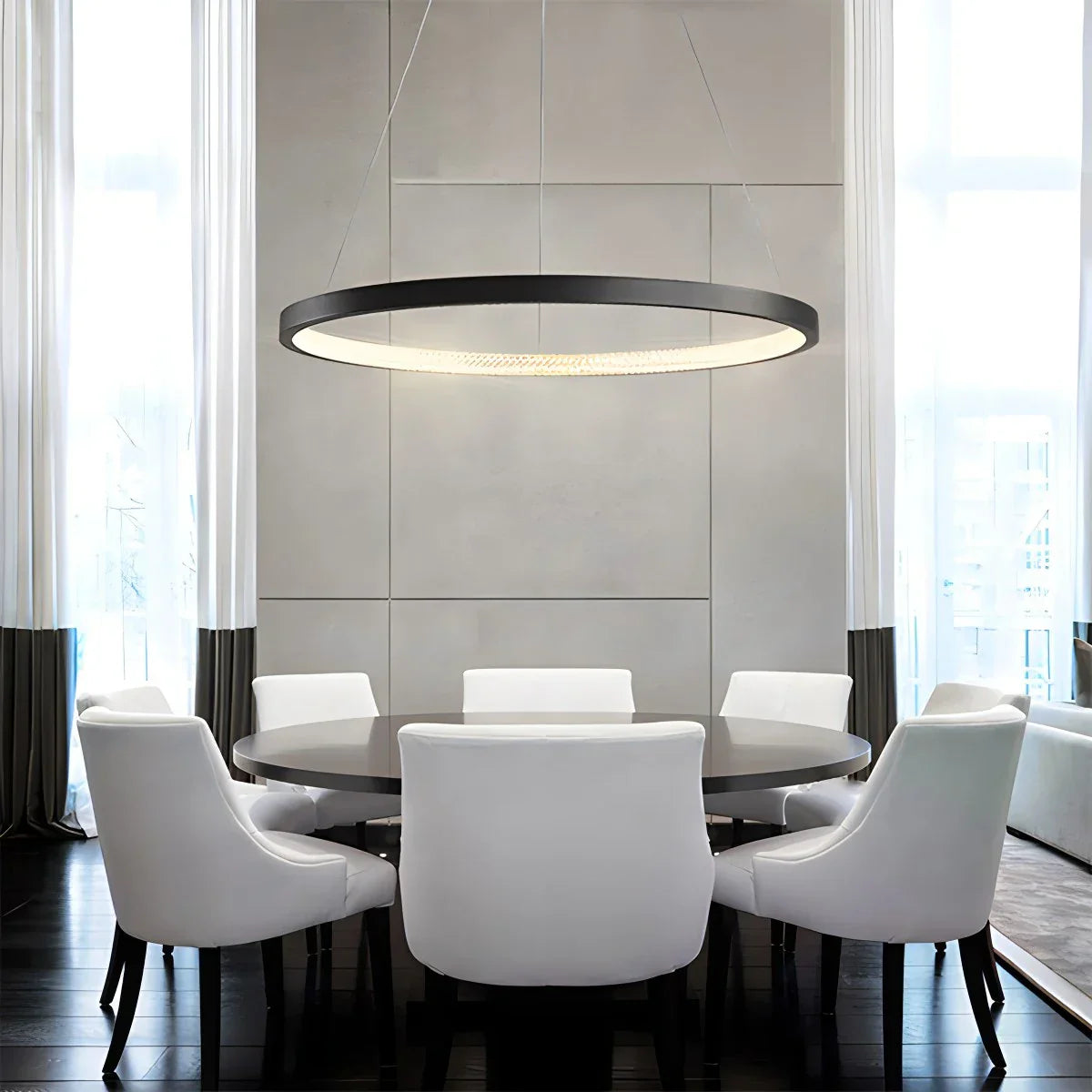 flairel Nordic Simple Ring Ceiling Chandelier