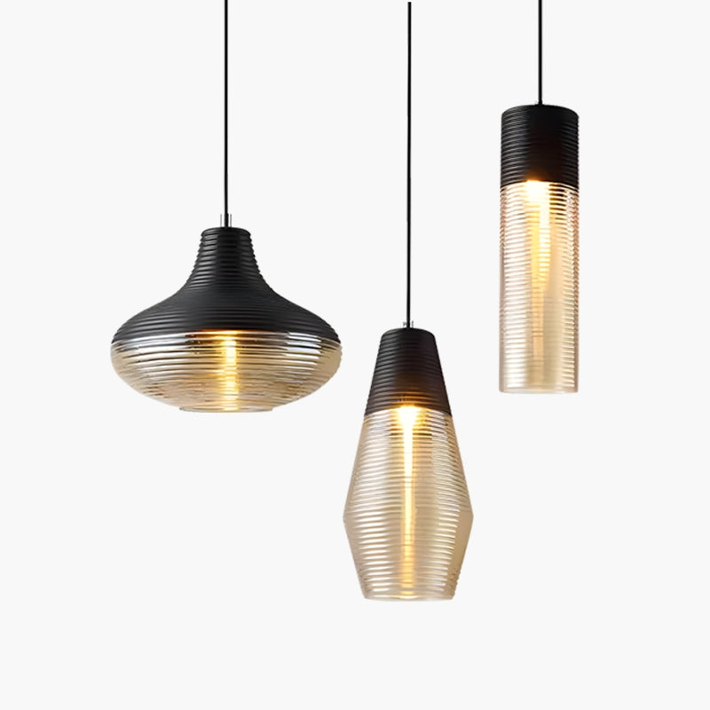 flairel Industrial Style Glass Pendant Light for Kitchen