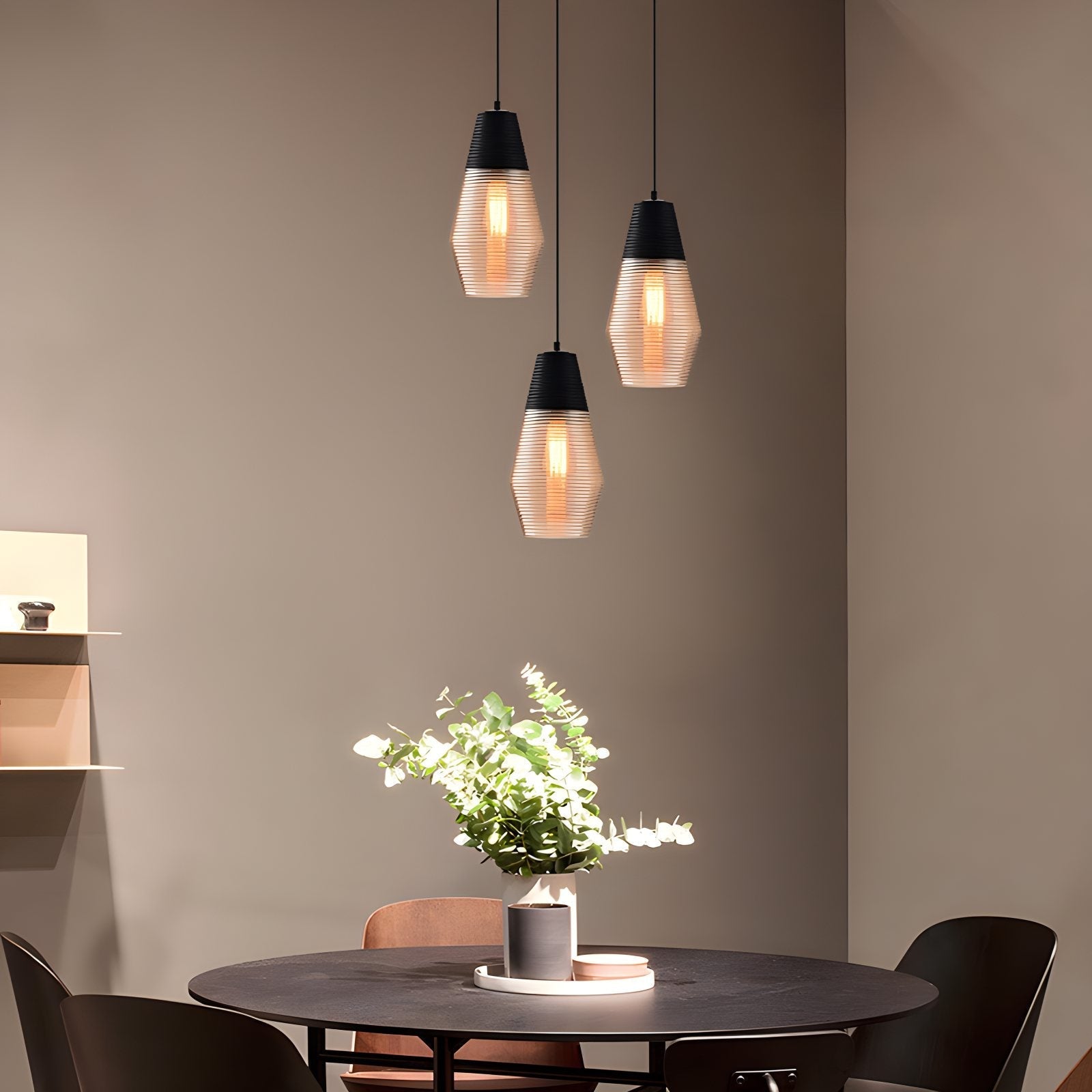 flairel Industrial Style Glass Pendant Light for Kitchen