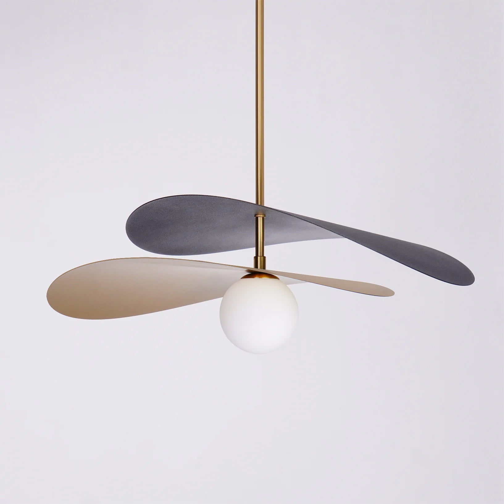 Modern Mid-Century Olivia Glass Chandelier Pendant Light | Adjustable Gold/Black